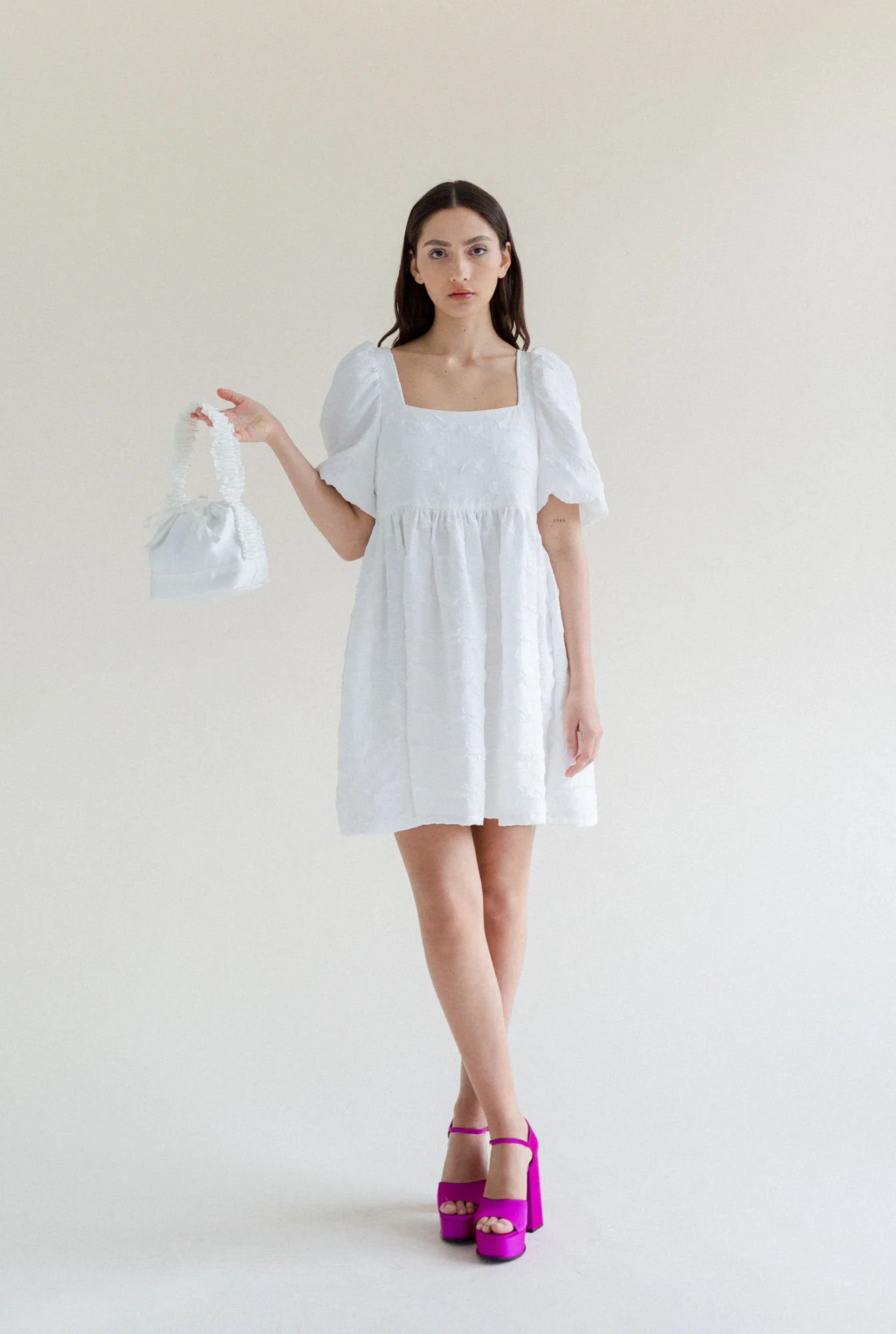 Bridal Manon Mini Puff Dress - Image 6