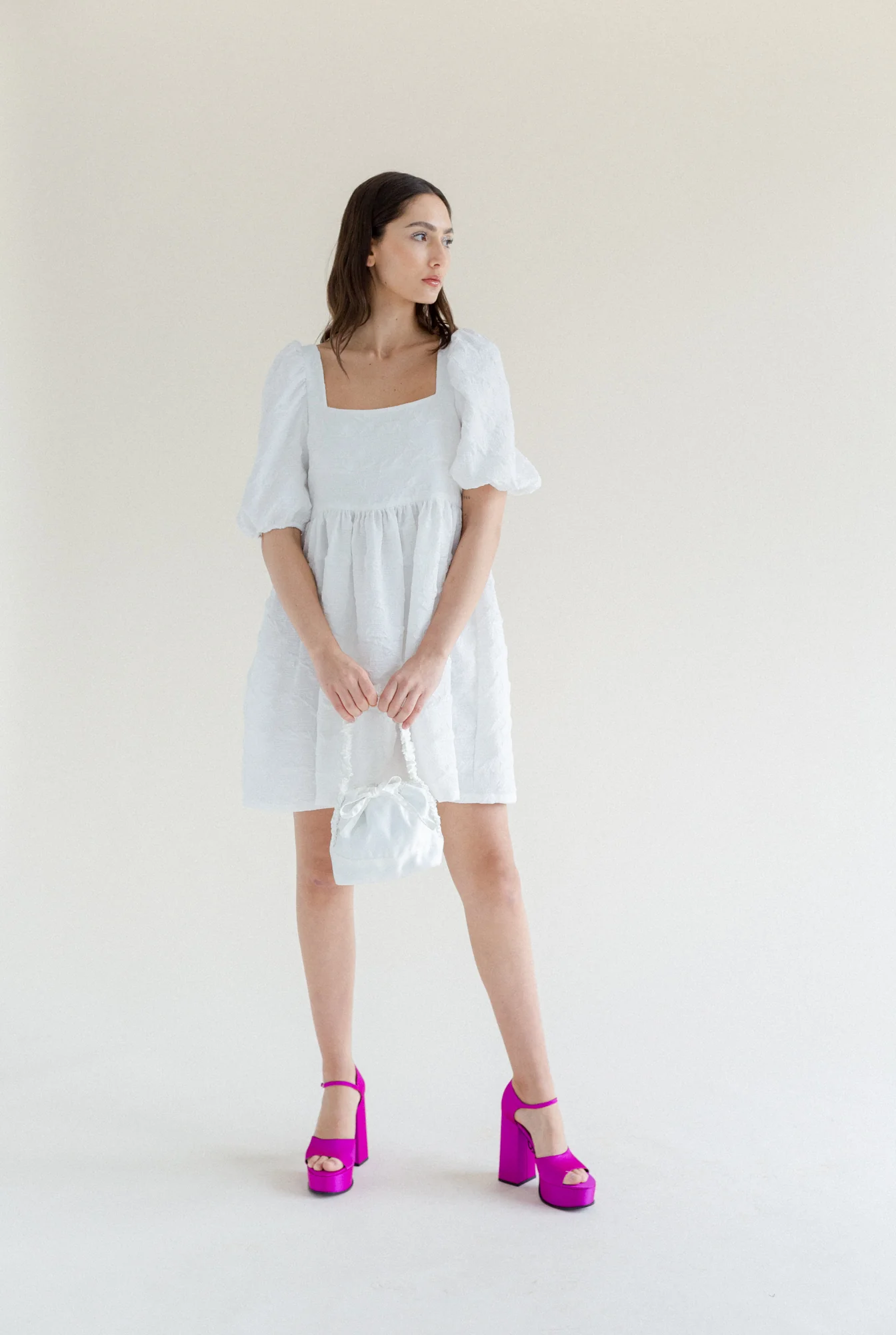 Bridal Manon Mini Puff Dress - Image 8
