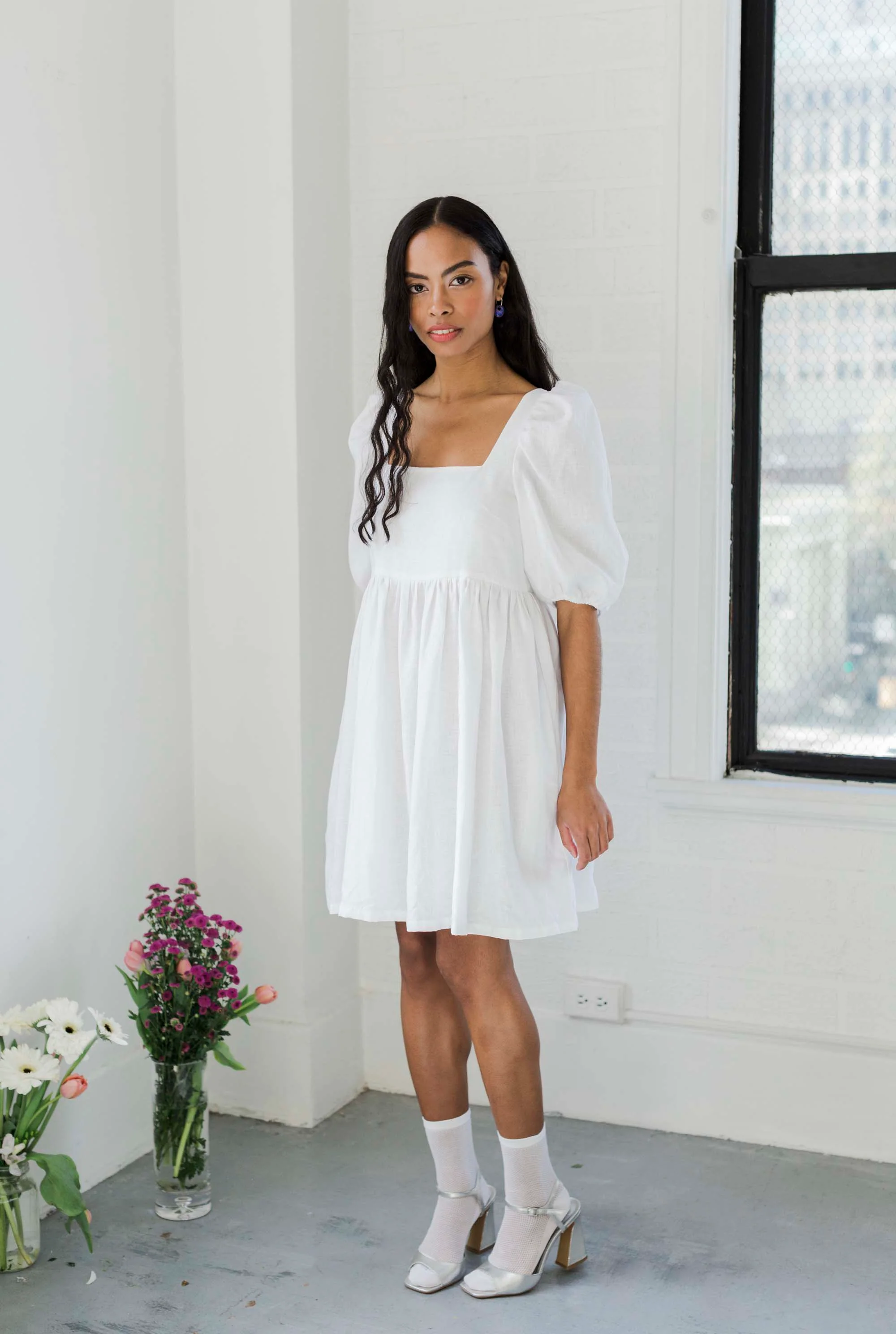 Bridal Manon Mini Puff Dress - Image 5