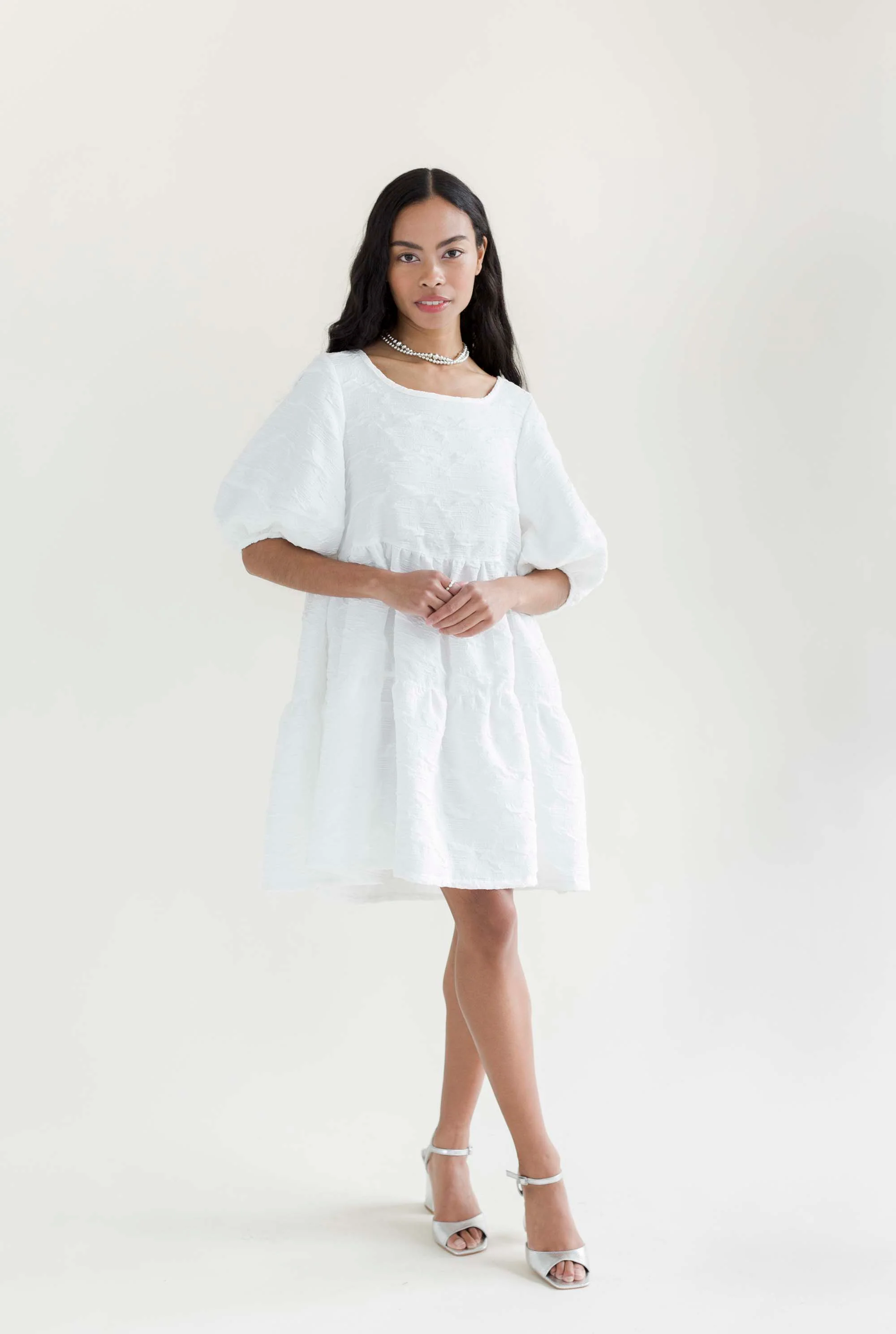 Nati Dress in Crinkle Crepe - Image 4