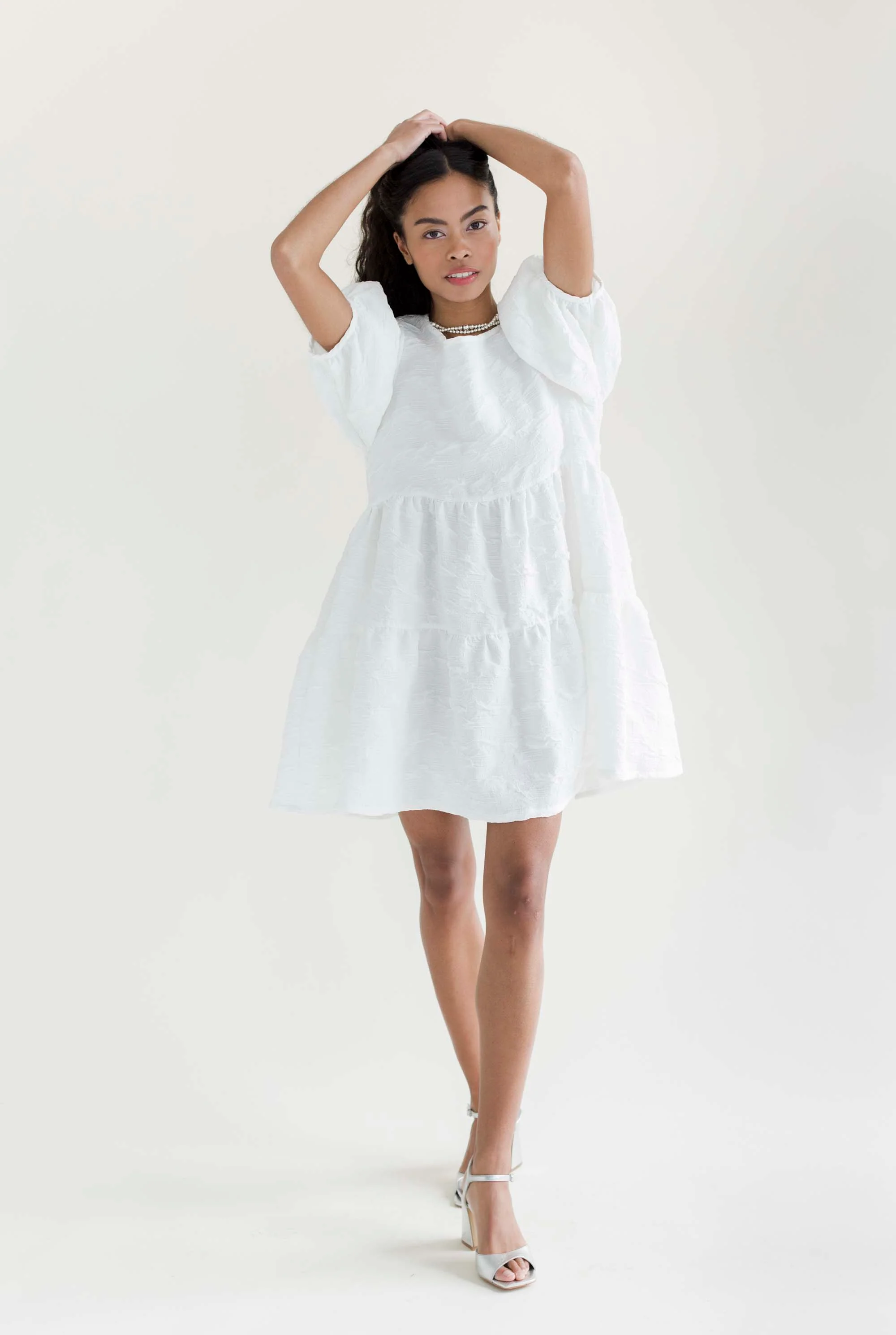 Nati Dress in Crinkle Crepe - Image 7