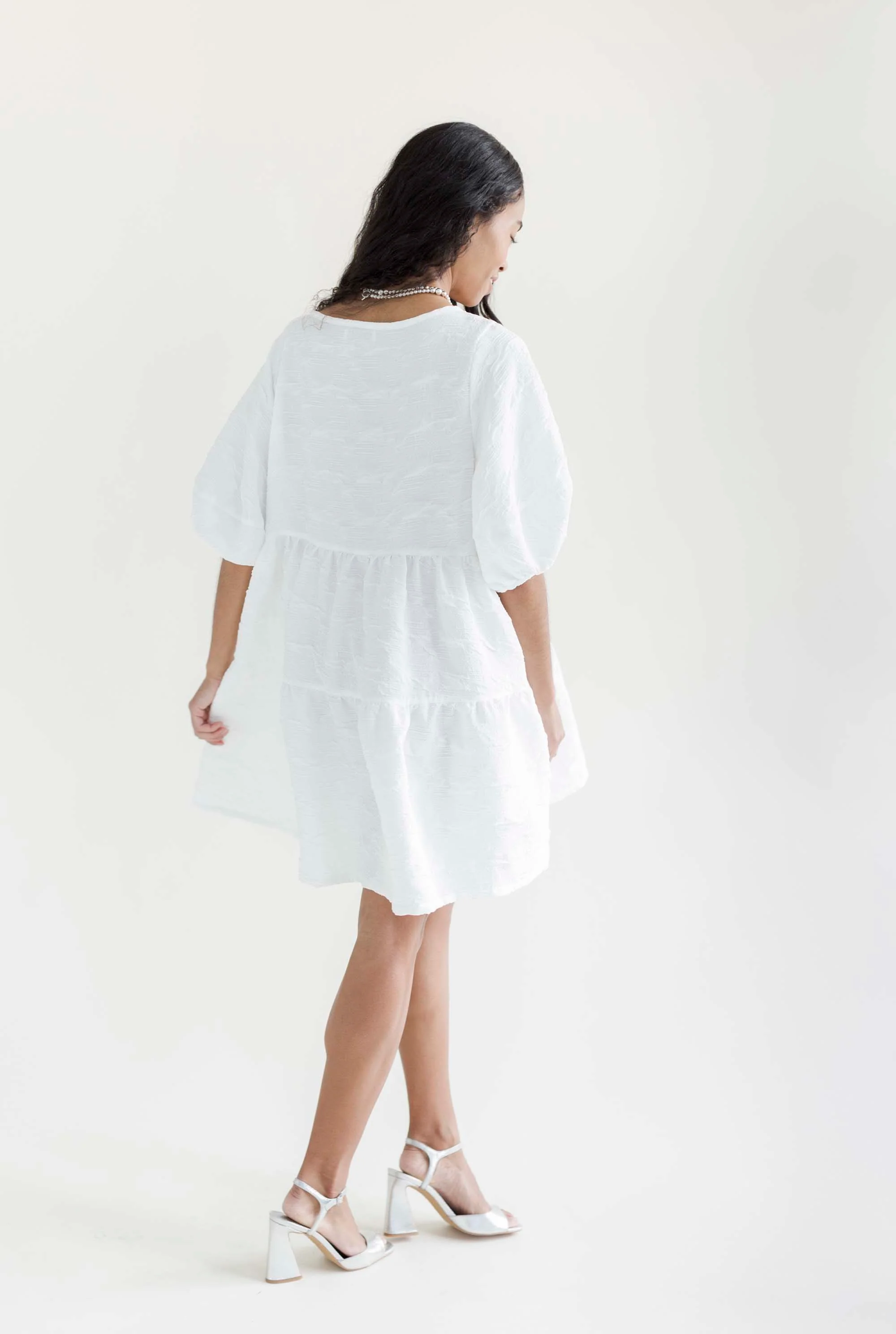 Nati Dress in Crinkle Crepe - Image 9